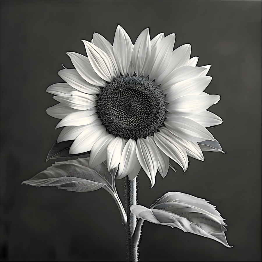 Sunflower Selfie 4 - Sunflower Portrait Art Prints  Print