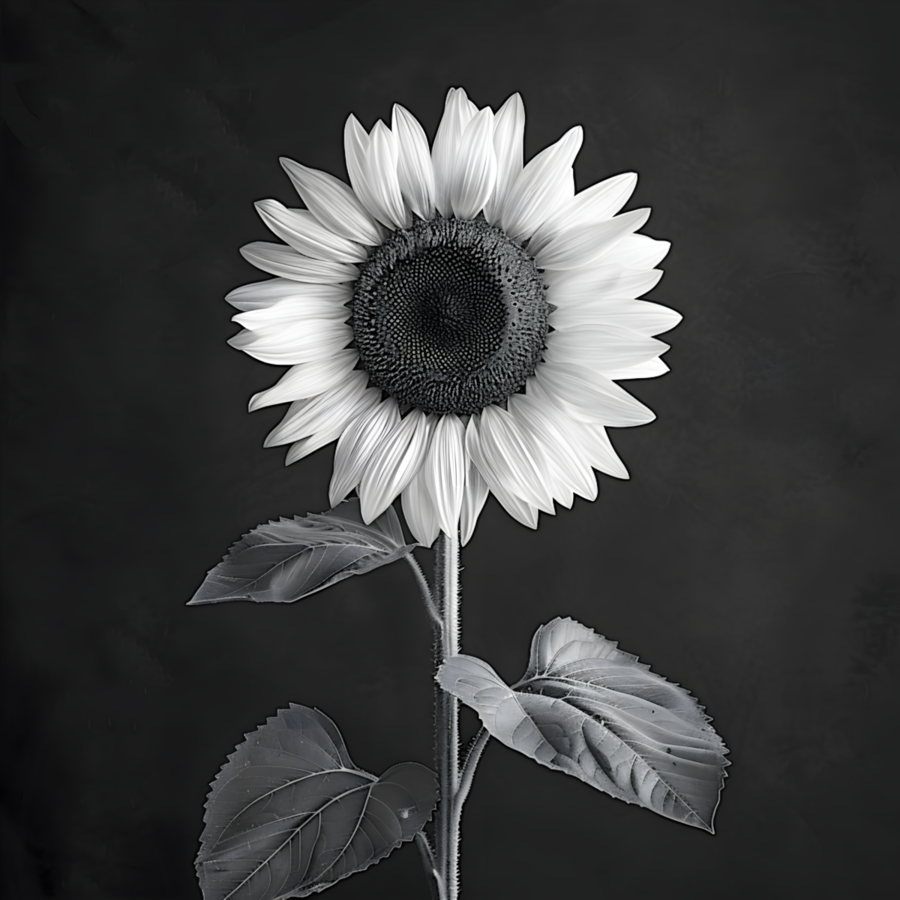 Sunflower Selfie 6 - Sunflower Portrait Art Prints  Print