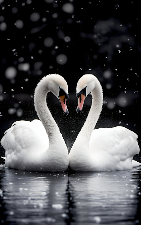 True Love - Swan Romance Art Prints  Print