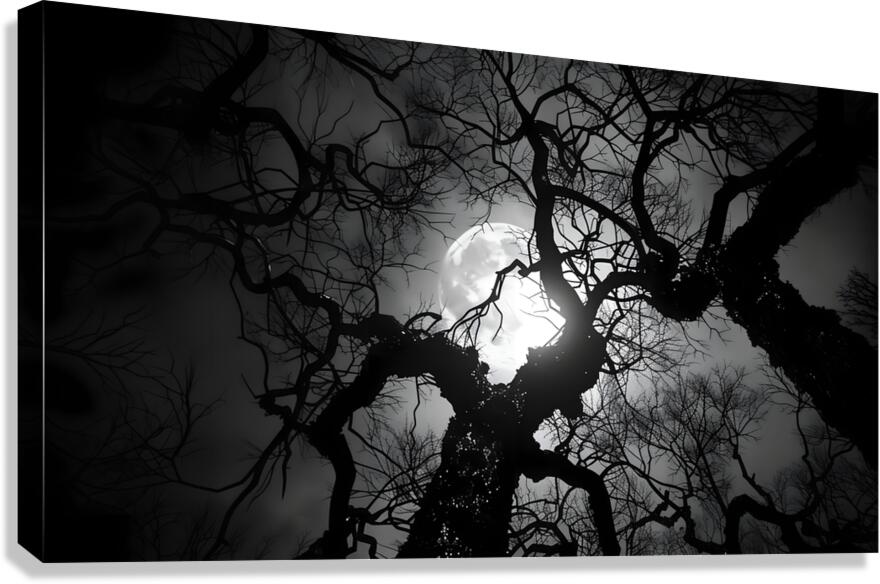 Midnight - Nocturne Landscape Art Prints Canvas Print
