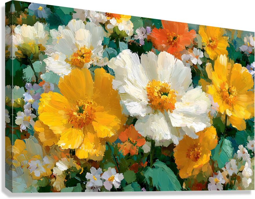 Fleurs Elegantes - Elegant Blooms - Classic Floral Art Prints Canvas Print