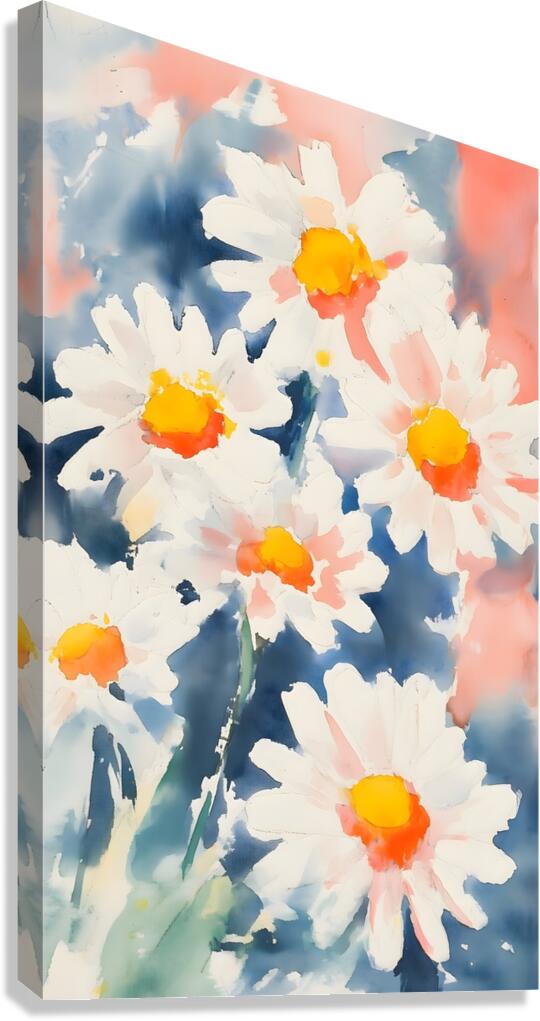 Margherite Al Mattino - Daisies In The Morning - Italian Floral Art Prints Canvas Print