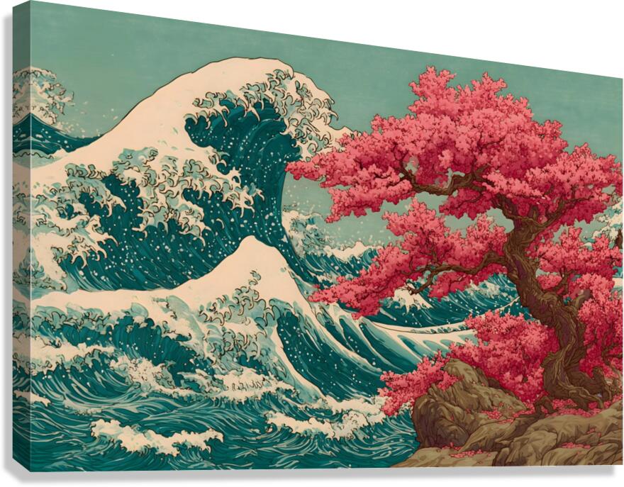 Arashi No Naka No Haru 嵐の中の春 - Spring Within The Storm - Japanese Cherry Blossom Art Prints Canvas Print
