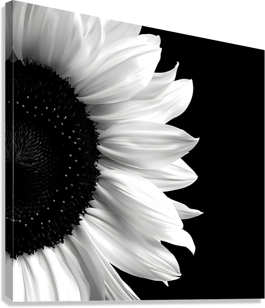 Sunflower Selfie 16 - Sunflower Portrait Art Prints Canvas Print