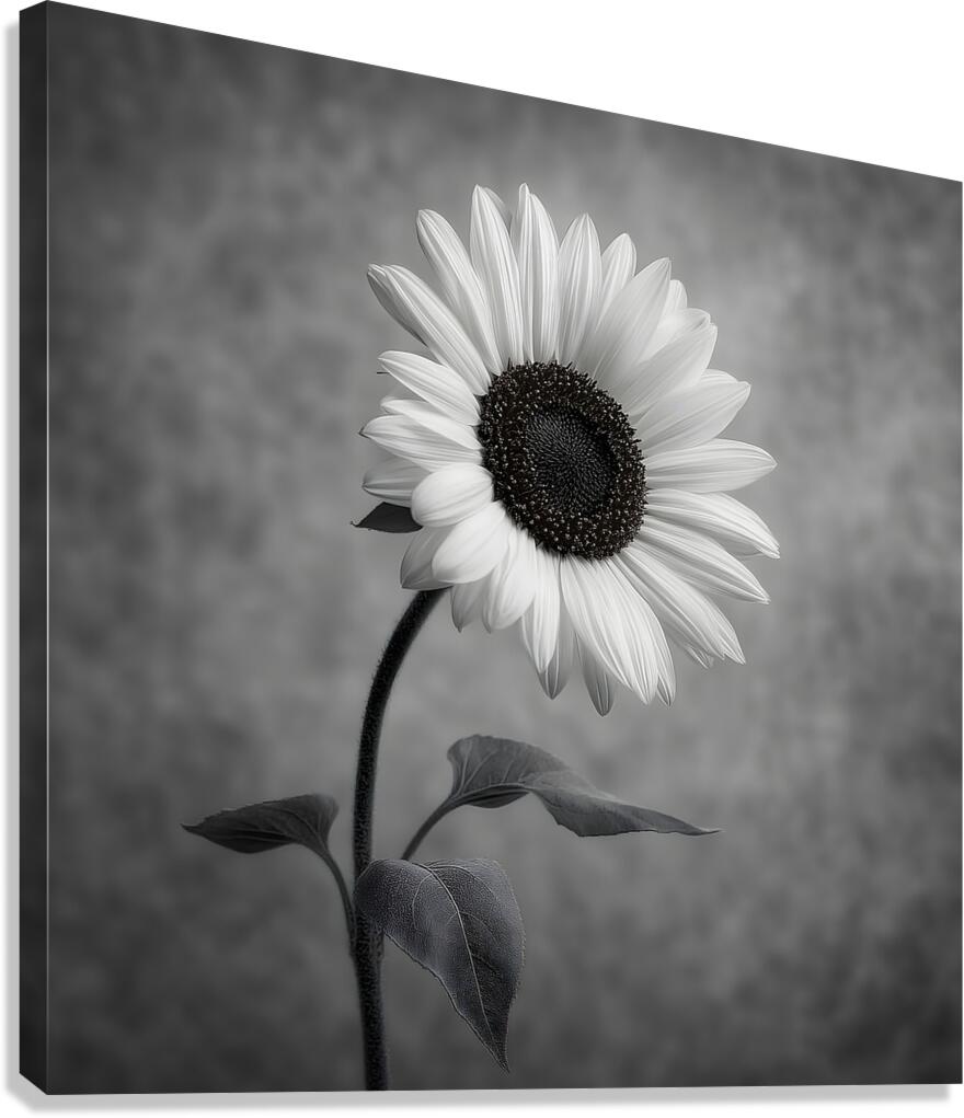 Sunflower Selfie 18 - Sunflower Portrait Art Prints Canvas Print