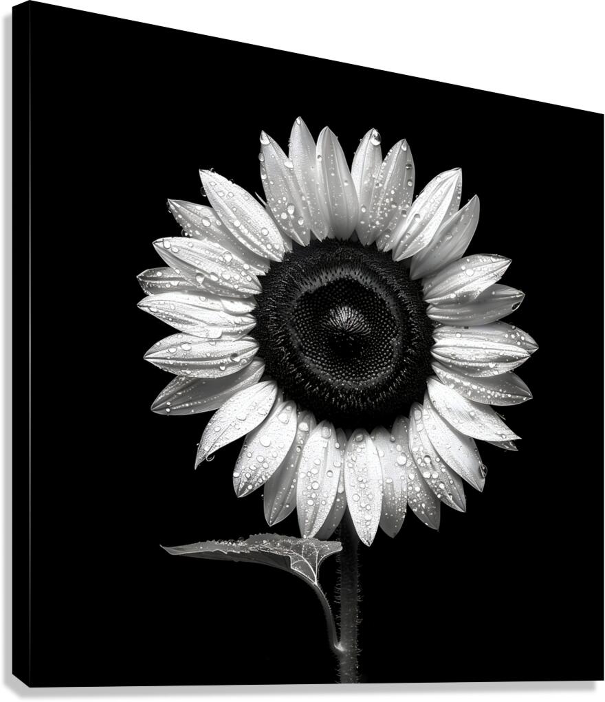 Sunflower Selfie 22 - Sunflower Portrait Art Prints Canvas Print