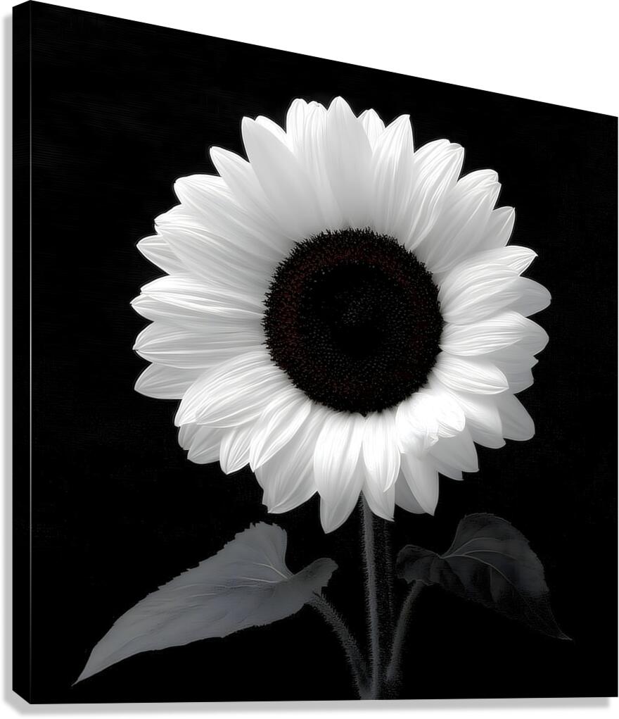 Sunflower Selfie 24 - Sunflower Portrait Art Prints Canvas Print