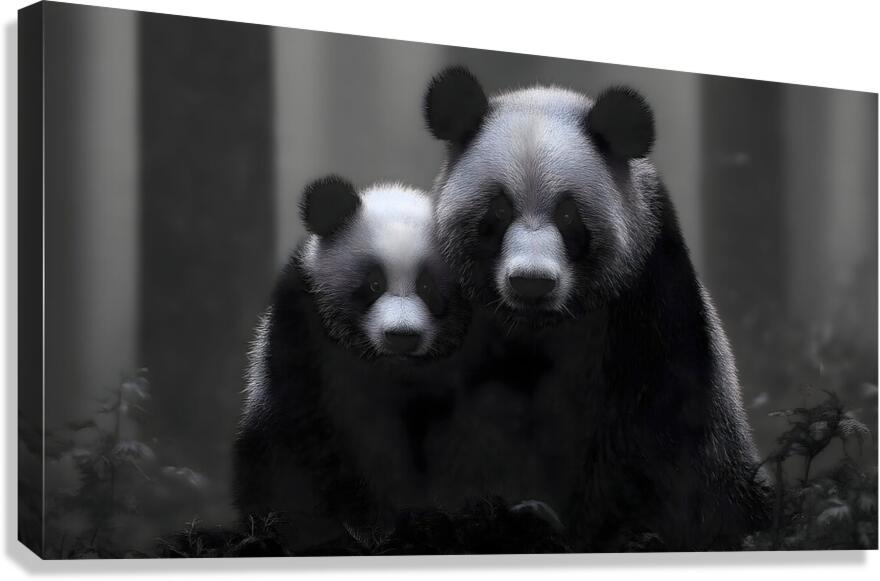 Stealth Mode - Bear Portrait Art Prints Canvas Print