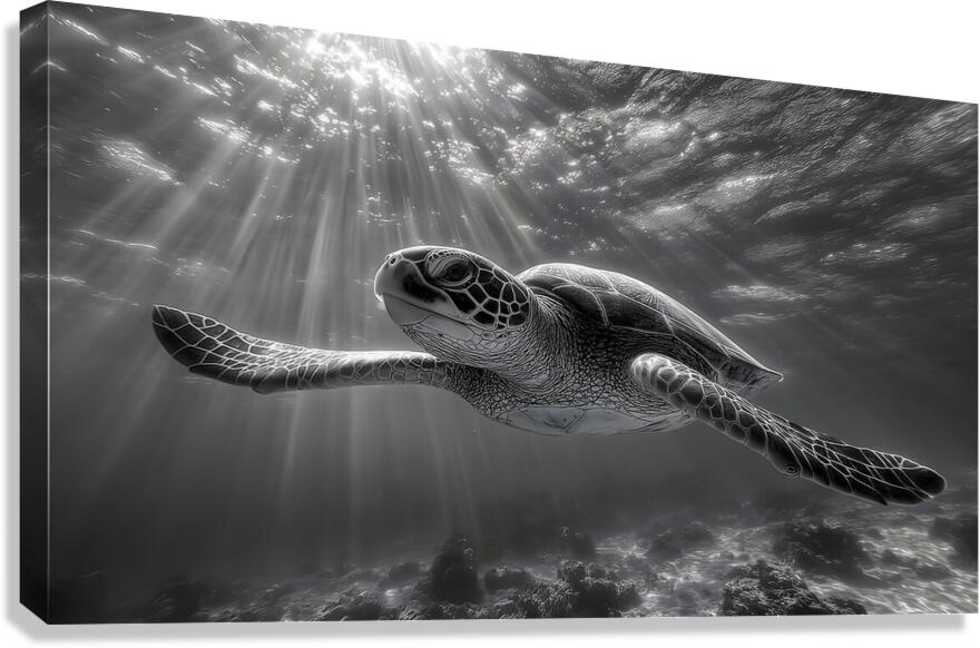 The Slow Path – Minimal Monochrome Art Print Canvas Print