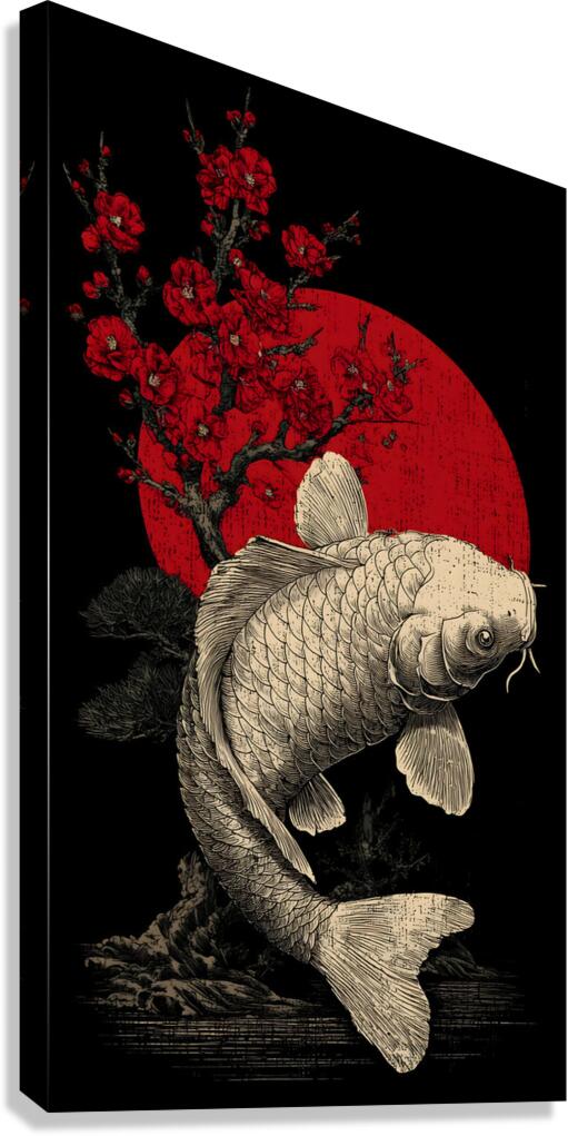 Akai Taiyo 赤い太陽 - Red Sun - Japanese Minimal Art Prints Canvas Print