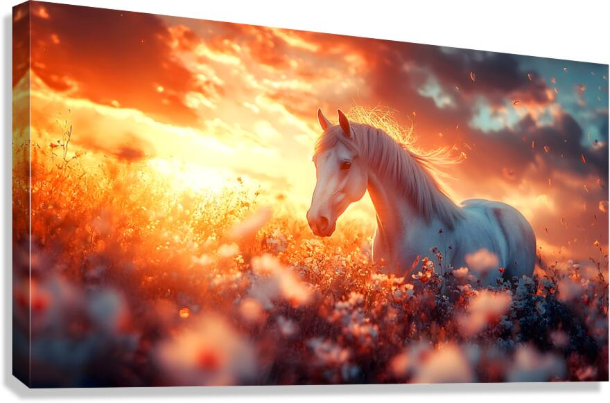 Wild and Free – Wildlife Landscape Art Print Canvas Print