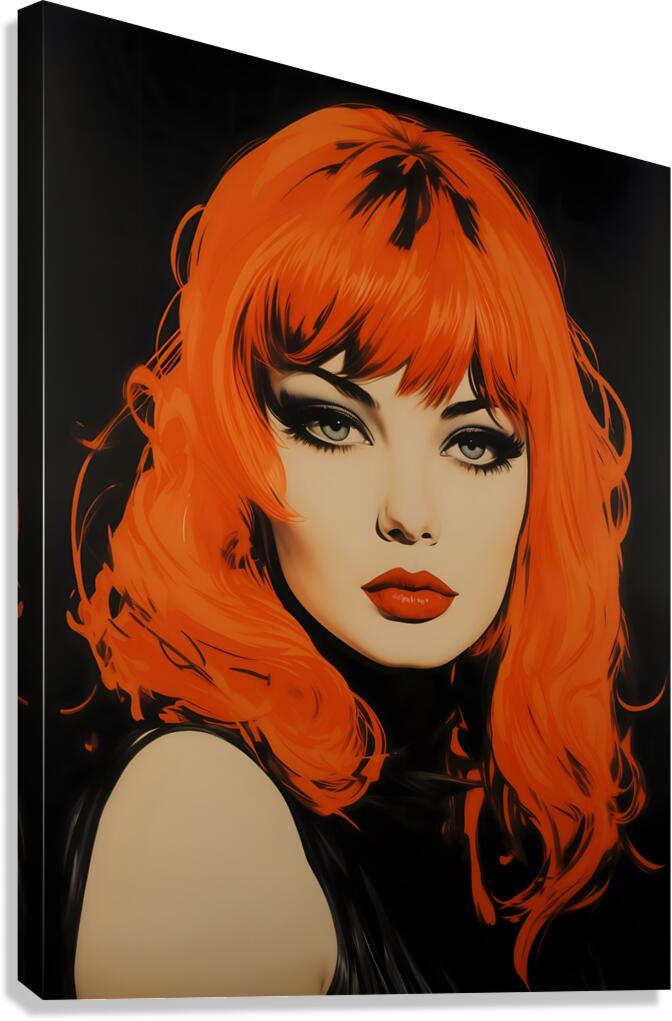 Fatal Flame – Vintage Fashion Art Print Canvas Print