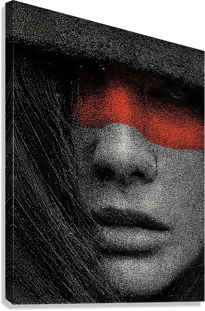 Beneath the Mask – Vintage Noir Portrait Art Print Canvas Print