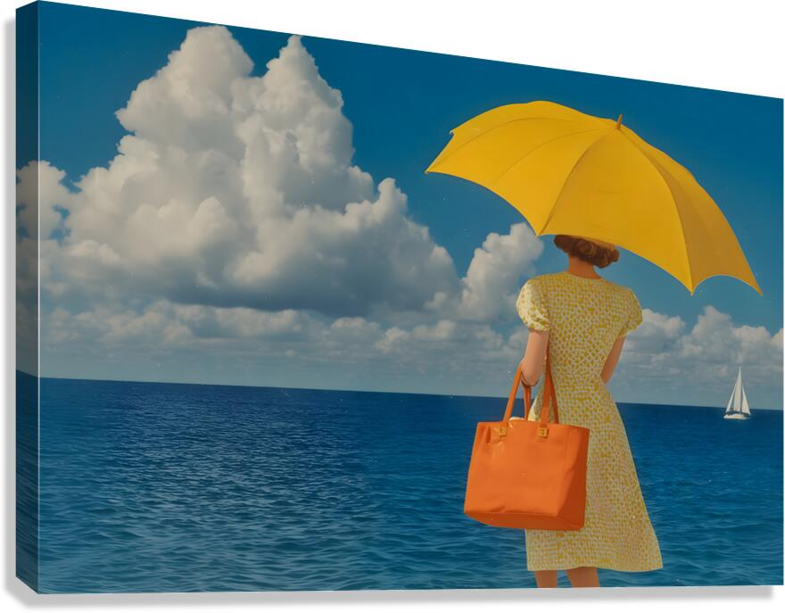 Shade of Summer – Vintage Beach Poster Art Print Canvas Print