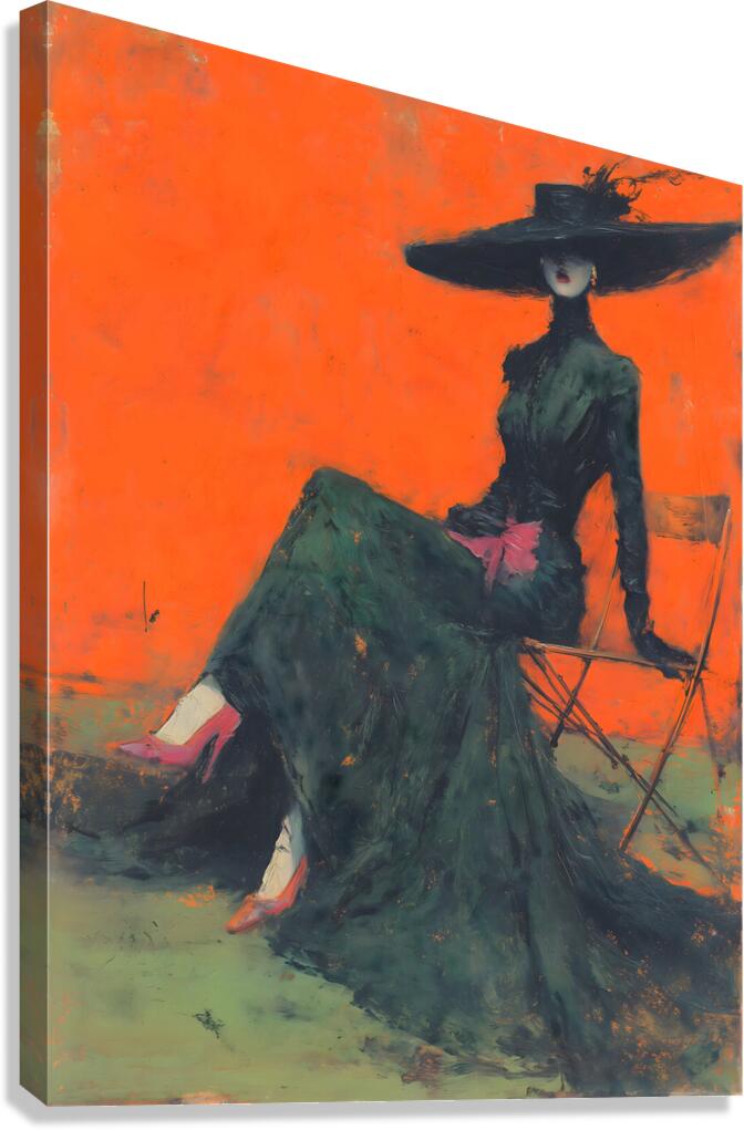 The Silence of Fashion – Vintage Editorial Portrait Art Print Canvas Print