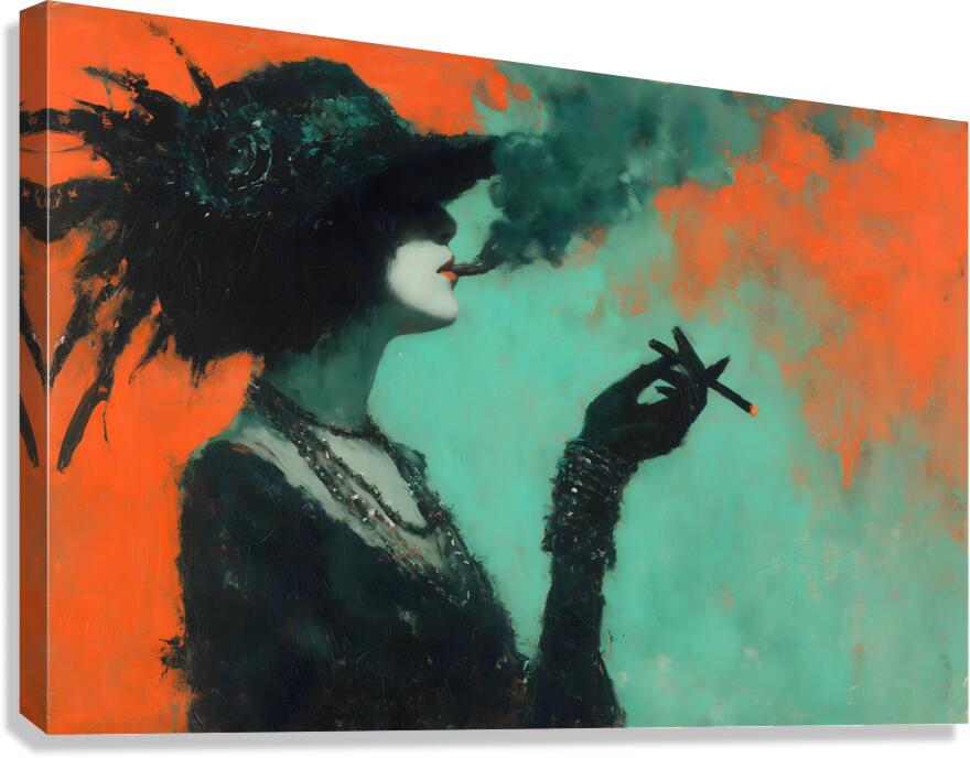 Sous le Chapeau Noir – Beneath the Black Hat Vintage Poster Art Print Canvas Print