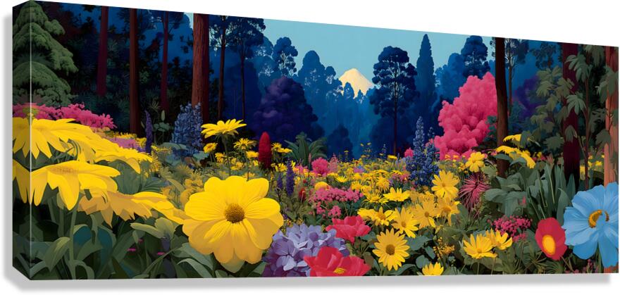 Vibe Bloom – Colorful Floral Art Print Canvas Print