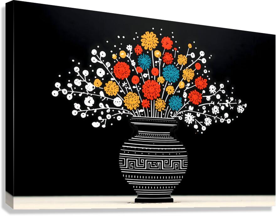 Pop Botanique – Botanical Pop Art Print Canvas Print