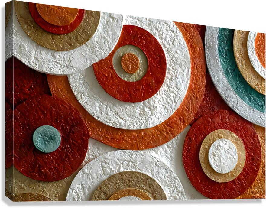 Terra Rings – Modern Geometric Art Print Canvas Print