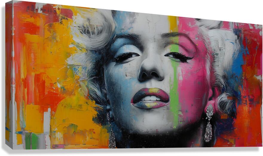 Marilyn Monroe – Neon Pop Glam Portrait Art Print Canvas Print