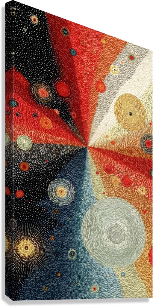Stardust Vortex – Intricate Pointillist Abstract Canvas Print