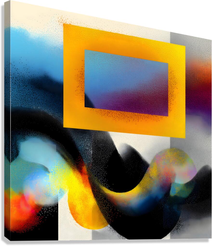 Framed Motion – Gradient Window Abstract Print. Canvas Print
