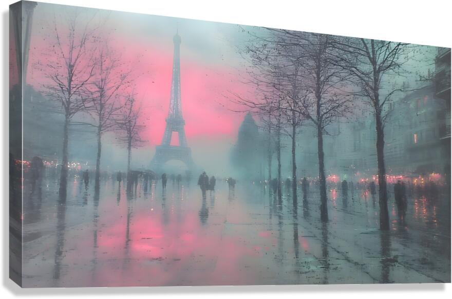 Paris Rain – Impressionist Cityscape Print Canvas Print