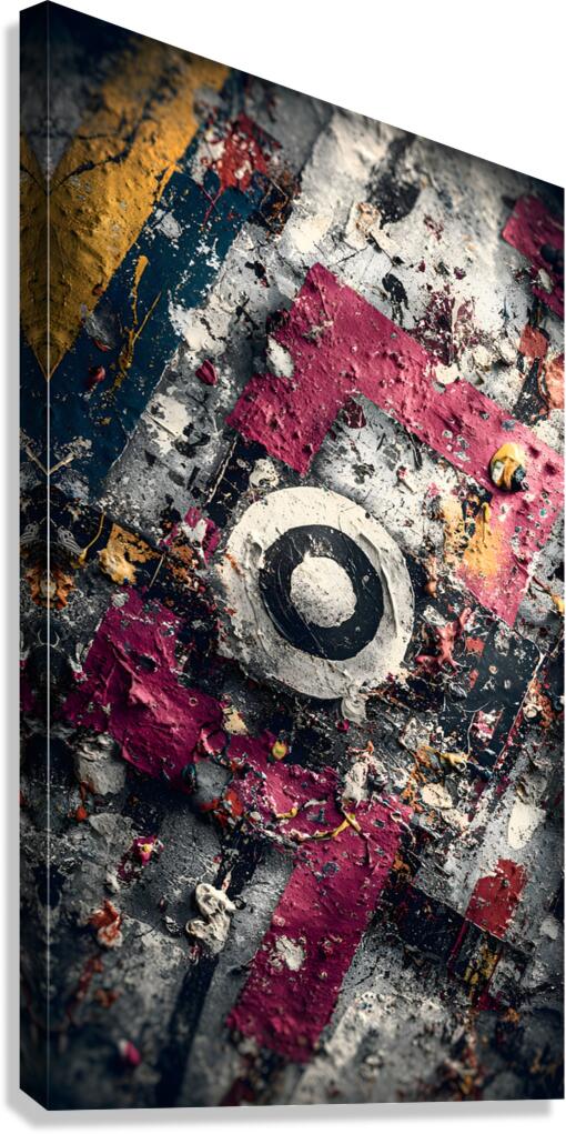 Urban Target – Gritty Texture Abstract Print Canvas Print