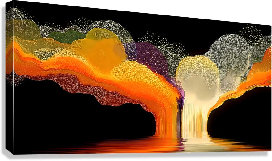 Feeding the Crucible – Molten Horizon Abstract Canvas Print