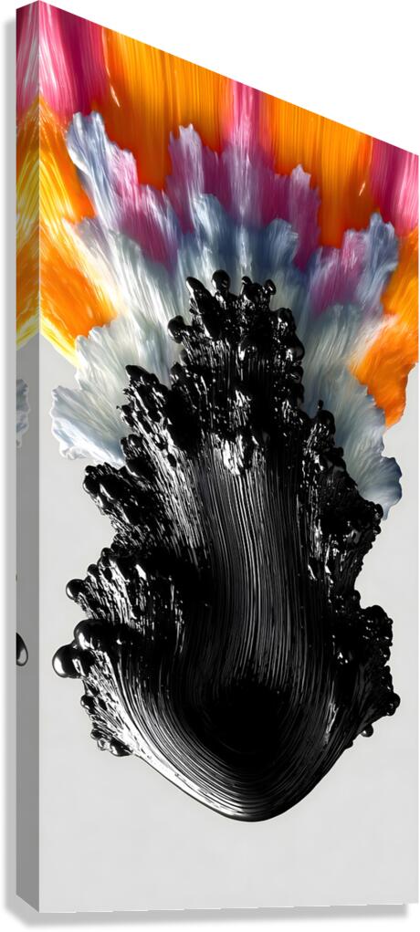 Chromaflare Plume – Abstract Paint Burst Print Canvas Print
