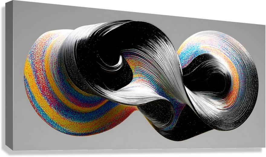 Continuum Loop – Monochrome Infinity Print Canvas Print