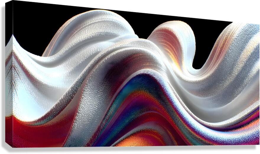 Silver Serpentine – Minimal Monochrome Curve Print Canvas Print