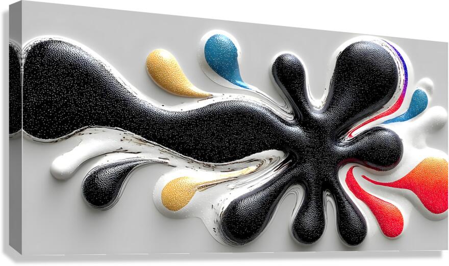 Melted Orbit – Playful Drip Abstract Print Canvas Print