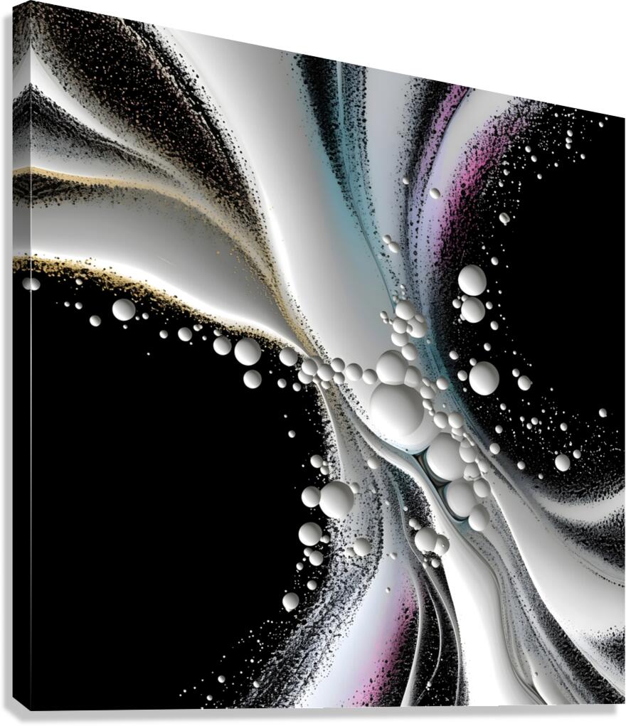 Stellar Ribbons – Cosmic Flow Abstract Print Canvas Print