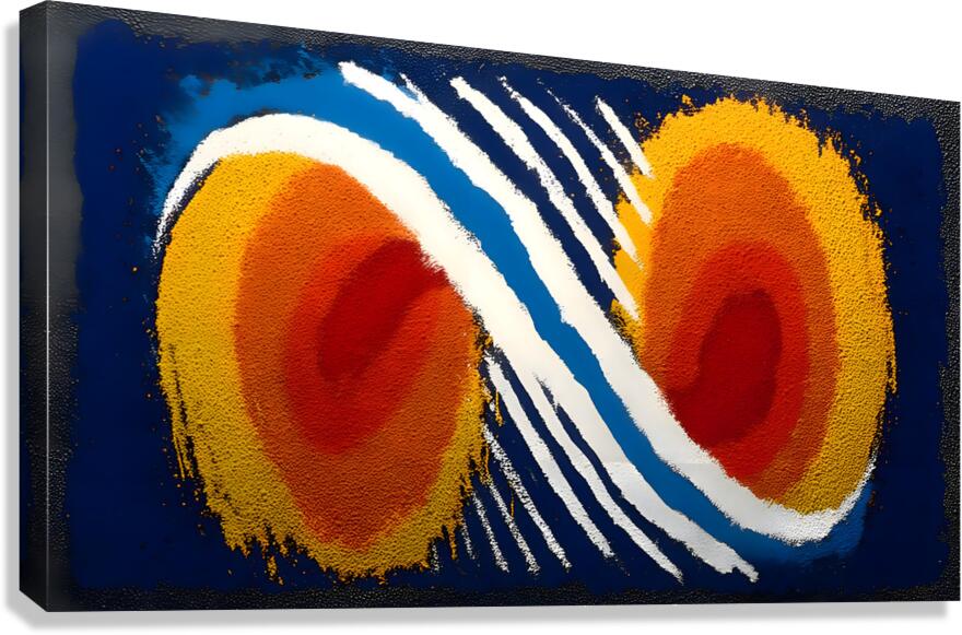 Tangerine Twins – Retro Pop Abstract Print Canvas Print