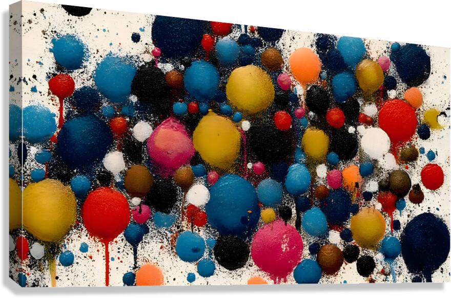 Balloon Room – Playful Pop-Color Abstract Print Canvas Print