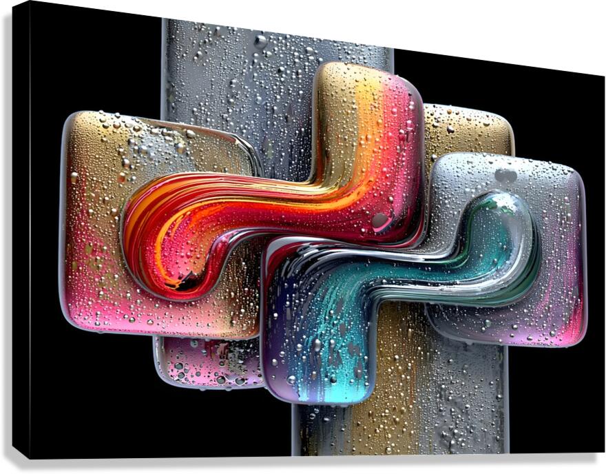 Puzzle Links – Interlocking Color Blocks Print Canvas Print