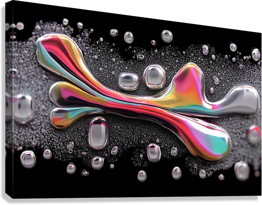 Chromatic Surge – Fluid Abstract Print Canvas Print