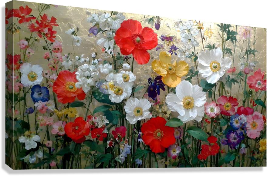 Poppy Reverie – Romantic Garden Art Print Canvas Print