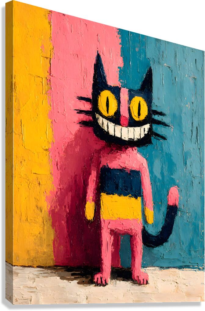 The Laughing Cat – Contemporary Pop Art Print Canvas Print