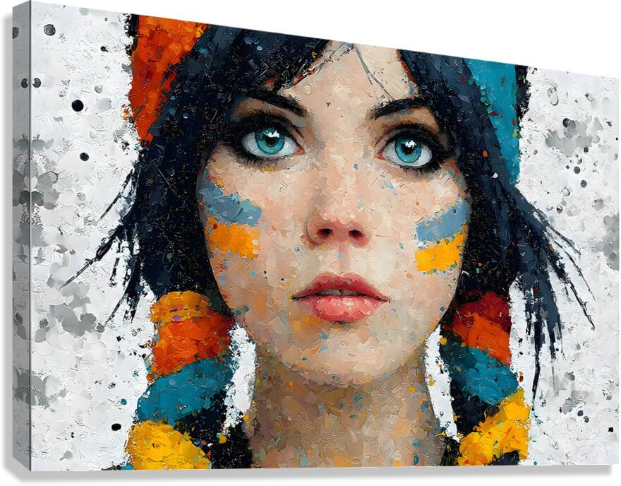 Who Told You  – Modern Portrait Print Canvas Print