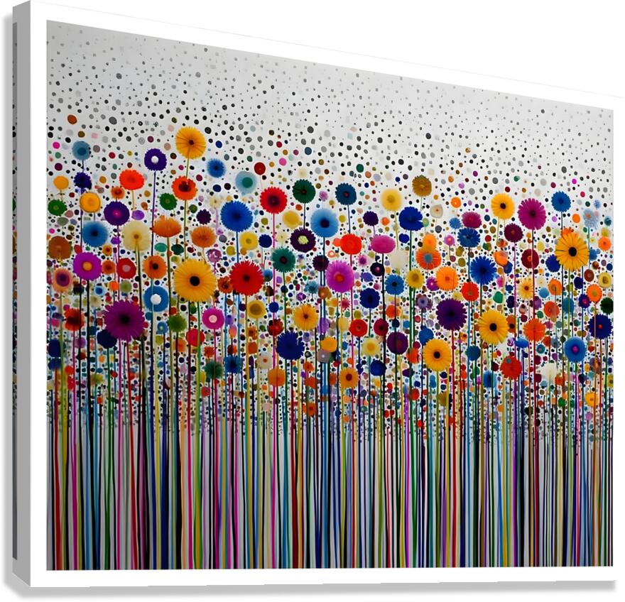 A Field That Never Ends– Abstract Wildflowers Print Canvas Print