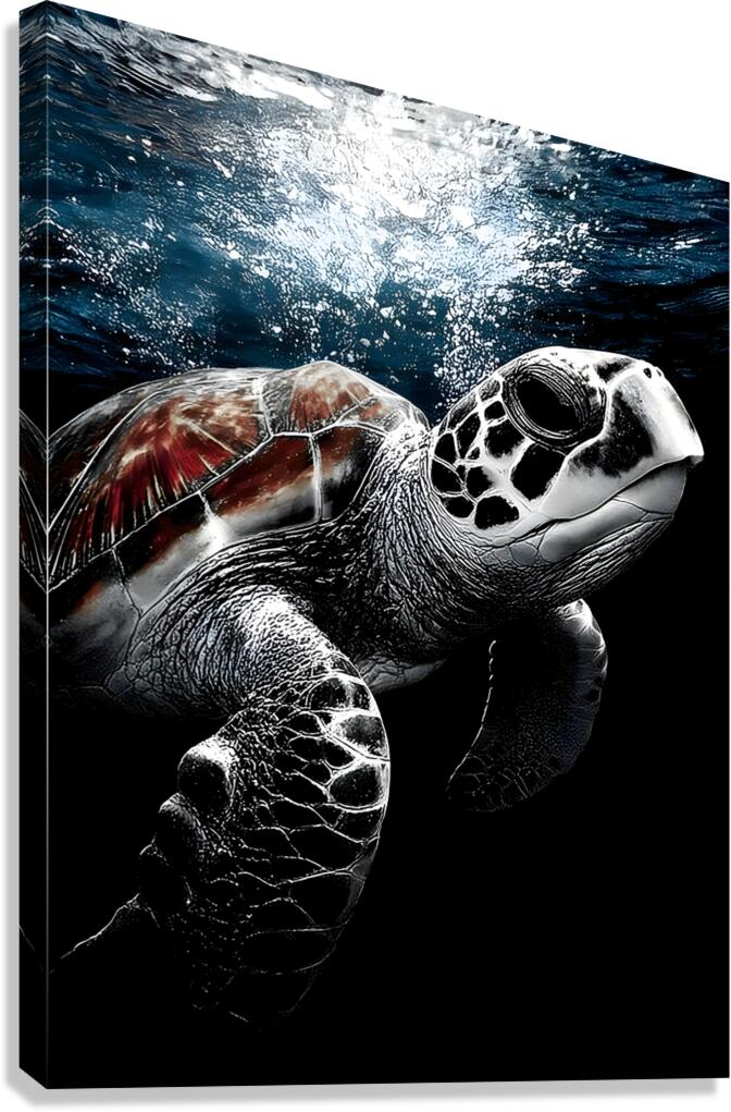 Depthlight – Sea Turtle Print Canvas Print