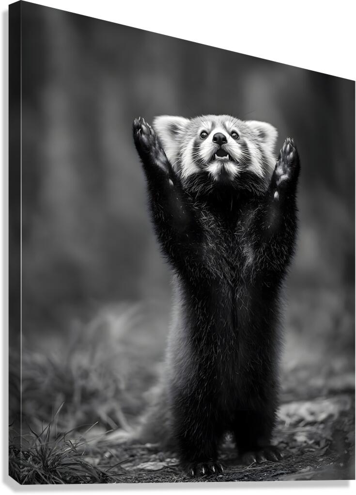Standing Ovation – Red Panda Print Canvas Print