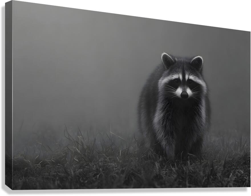 Mistwatcher - Raccoon Print Canvas Print