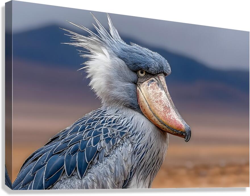 Iron Beak – Shoebill Stork Print Canvas Print