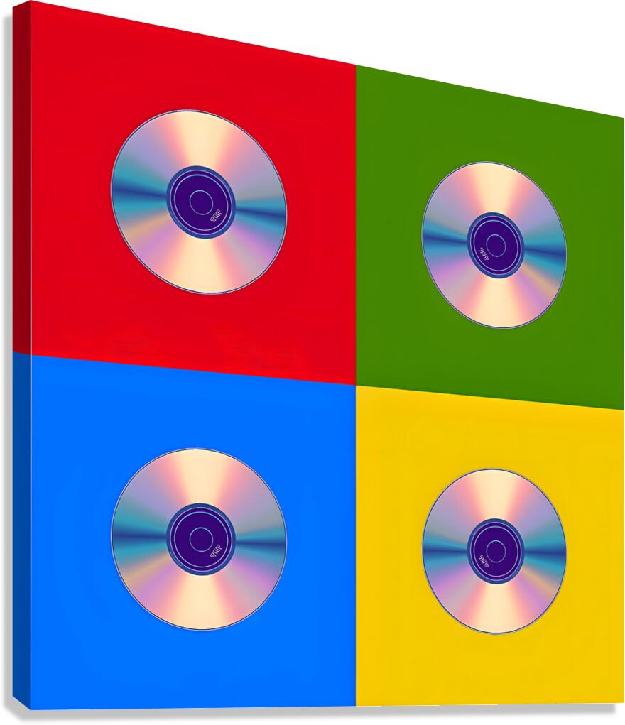 Permanent Mix – Compact Disc Pop Art Print Canvas Print