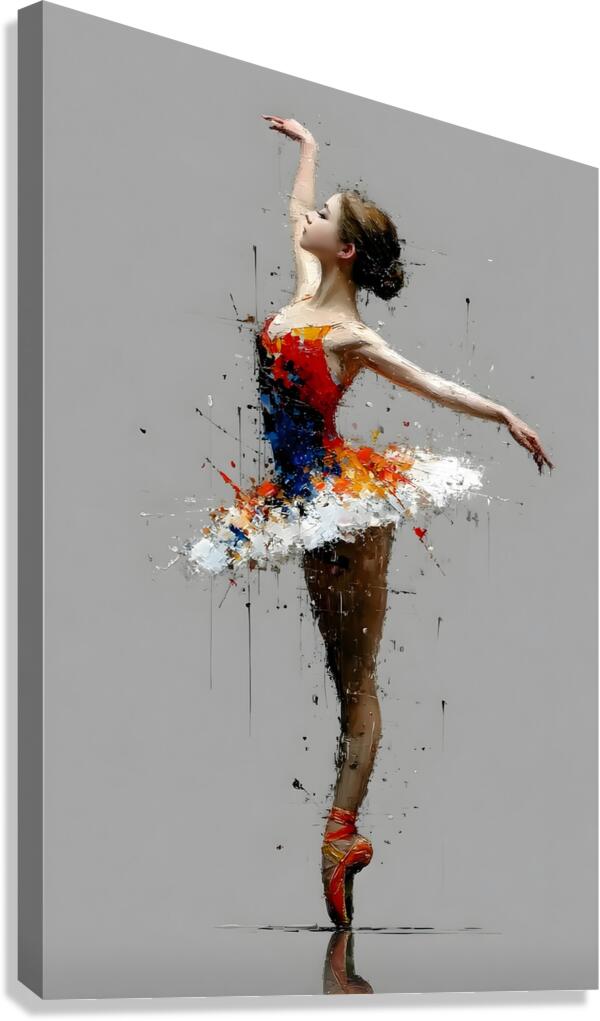 Painted Arabesque – Ballerina Print Canvas Print