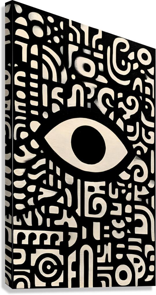 Eye in the Code – Abstract Symbolism Print Canvas Print