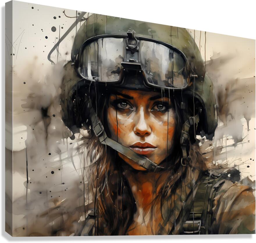 Field Ready – Modern Military Portrait Print Canvas Print